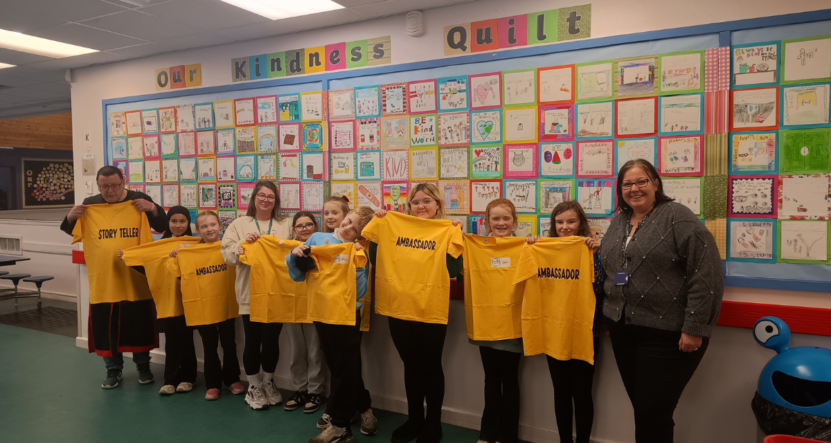 Kindness ambassadors with tshirts