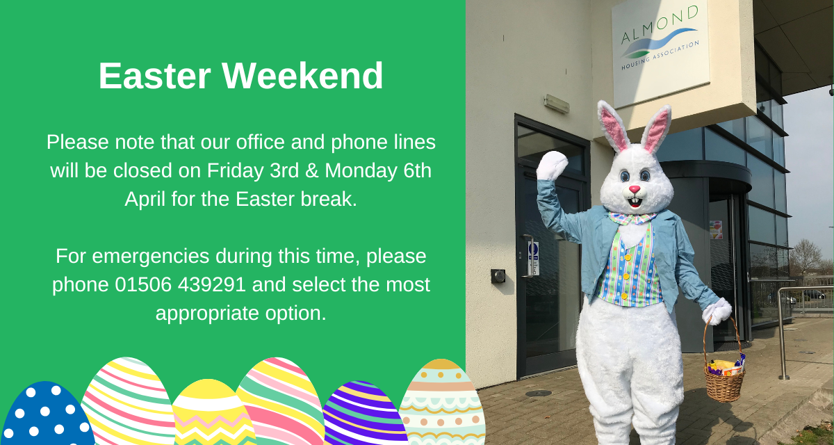 We're closed on Friday 3rd and Monday 6th April for the Easter Break