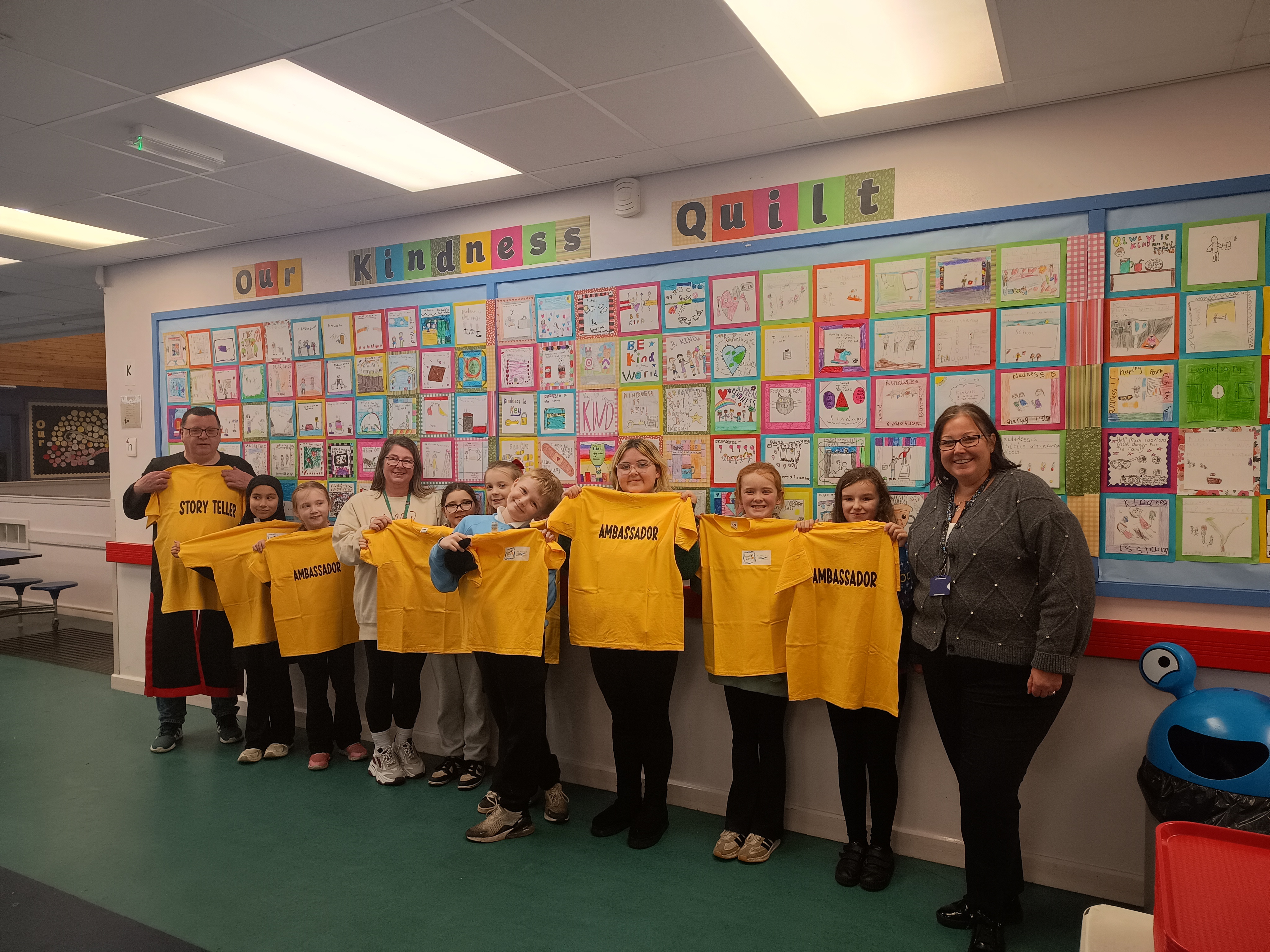 Kindness ambassadors with tshirts